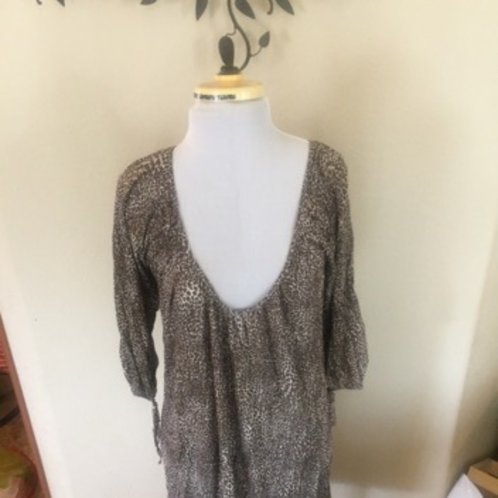 Lisa Curran Animal Print Swimsuit Cover Up Dress